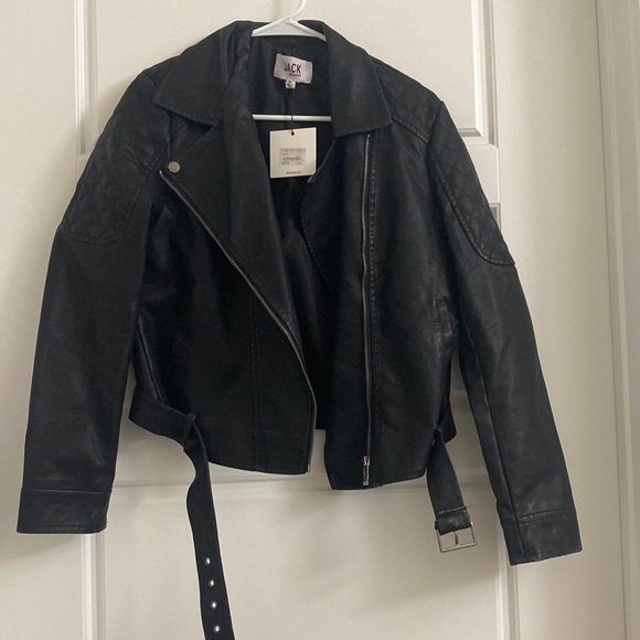 Jack by BB Dakota Jackets & Blazers - NWT JACK By BB DAKOTA Black Faux Leather Jacket Size Medium